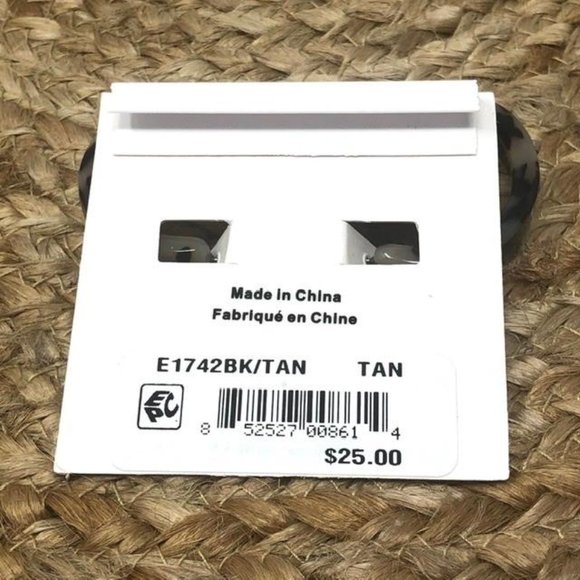 Zenzii Gold Tone Acetate Tortoise Hoop Earrings - Picture 6 of 6